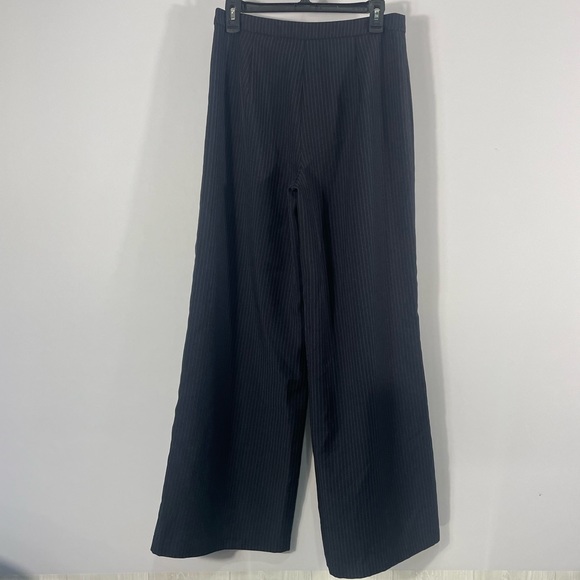 Women’s Navy white pinned striped Wide legged, Pants, Trousers Size Medium - Picture 4 of 9